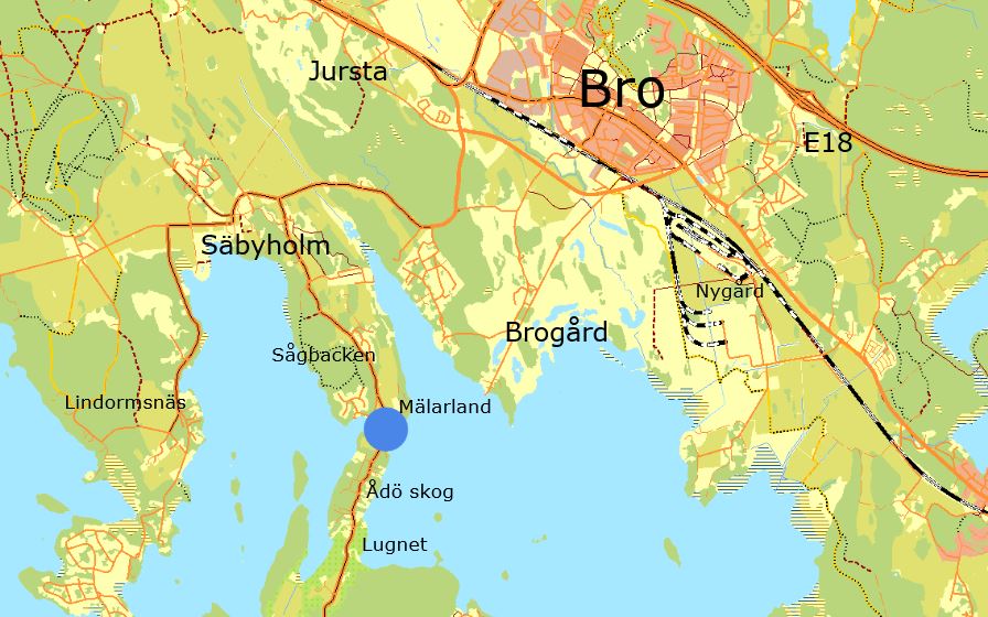 karta över Björknäs